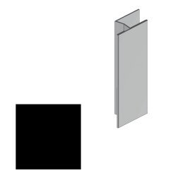 Profil jonction verticale Aluminium Malo, Noir, 20 mm x 40 mm x L. 3 m