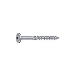 Vis à bois Inox A2, tête ronde large filetage partiel, Torx T40, Ø 8 x 120 mm (Boite de 50 vis)