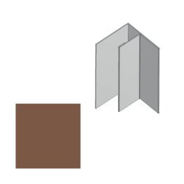 Profil angle rentrant Aluminium Malo, Brun Moka, 47 mm x 51 mm x L. 3 m