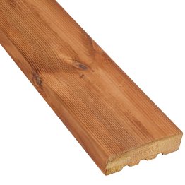 Lame de terrasse Bois Rio Pin, Marron par imprégnation, ep. 46 mm x l. 145 mm x L. 4 m, Jusqu'en classe d'emploi 4