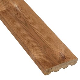 Lame de terrasse Bois Caraïbes Pin, Marron par imprégnation, ep. 28 mm x l. 120 mm x L. 4 m, Jusqu'en classe d'emploi 4