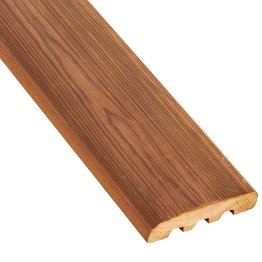 Lame de terrasse Bois Cabourg Pin, Marron par imprégnation, ep. 28 mm x l. 120 mm x L. 3 m, Jusqu'en classe d'emploi 4