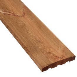 Lame de terrasse Bois Bornéo Pin, Marron par imprégnation, ep. 28 mm x l. 165 mm x L. 3,90 m, Jusqu'en classe d'emploi 4