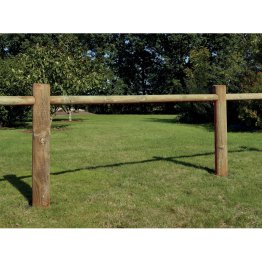 Poteau intermédiaire 1 lisse Bois Domaine Pin, Marron par imprégnation, Diam. 140 mm x L. 1 m, Jusqu'en classe d'emploi 4