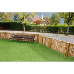 Clôture Bois Papyrus Pin, Marron par imprégnation, L. 1,80 m x h. 1 m x ep. 90 mm
