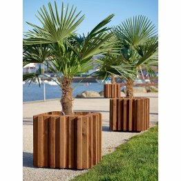 Jardinière Bois carrée Métis Pin, Marron par imprégnation, L. 580 mm x l. 580 mm x h. 535 mm