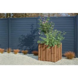 Jardinière Bois Nymphéa Pin, Marron par imprégnation, L. 750 mm x l. 750 mm x h. 700 mm
