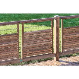 Module de clôture Bois Arlet Pin, Marron par imprégnation, L. 800 mm x h. 800 mm x ep. 36 mm