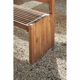 Côté de banc en Bois pour banc Métis Pin, Marron par imprégnation, L. 535 mm x l. 115 mm x h. 530 mm x ep. 115 mm