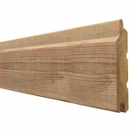 Lame de bardage Bois Opus Pin, Marron par imprégnation, ep. 22 mm x l. 135 mm x L. 4 m, Jusqu'en classe d'emploi 4