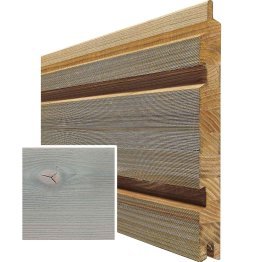 Lame de bardage Bois Legato Douglas, Saturé Gris Nacré, ep. 26 mm x l. 240 mm x L. 4 m, Jusqu'en classe d'emploi 3.1