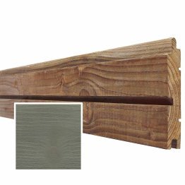 Lame de bardage Bois Mélodik rainure centrée Douglas, Saturé Gris Patiné, ep. 22 mm x l. 135 mm x L. 4 m, Jusqu'en classe d'emploi 3.1