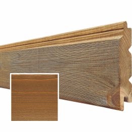 Lame de bardage Bois Mezzo Douglas, Saturé Topaze, ep. 22 mm x l. 125 mm x L. 4 m, Jusqu'en classe d'emploi 3.1