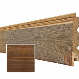 Lame de bardage Bois Mezzo Douglas, Saturé Tonka, ep. 22 mm x l. 125 mm x L. 4 m, Jusqu'en classe d'emploi 3.1