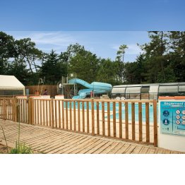 Clôture Bois Donégal Pin, Marron par imprégnation, L. 1,80 m x h. 1,17 m x ep. 46 mm