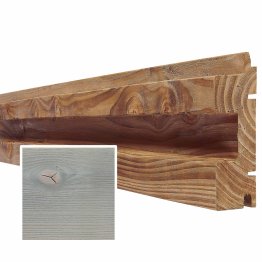 Lame de bardage Bois Mélodik Douglas, Saturé Gris Nacré, ep. 45 mm x l. 135 mm x L. 4 m, Jusqu'en classe d'emploi 3.1