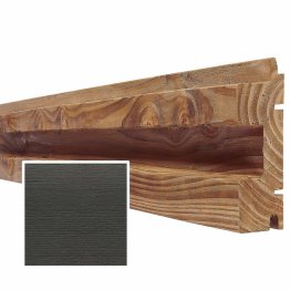 Lame de bardage Bois Mélodik Douglas, Saturé Gris Carbone, ep. 45 mm x l. 135 mm x L. 4 m, Jusqu'en classe d'emploi 3.1