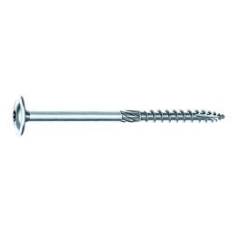 Vis à bois Acier zingué, tête plate large filetage partiel, Torx T40, Ø 8 x 200 mm (Boite de 50 vis)