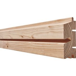 Lame de bardage Bois Vibrato Mélèze Hors aubier, Naturel, ep. 44 mm x l. 115 mm x L. 4 m, Jusqu'en classe d'emploi 3.2