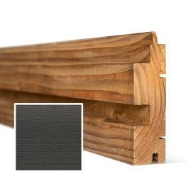 Lame de bardage Bois Vibrato XL droit Douglas, Saturé Gris Carbone, ep. 44 mm x l. 135 mm x L. 4 m, Jusqu'en classe d'emploi 3.1