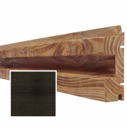 Lame de bardage Bois Mélodik Douglas, Saturé Noir Réglisse, ep. 45 mm x l. 135 mm x L. 4 m, Jusqu'en classe d'emploi 3.1