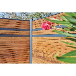 Lame empilable Aluminium Tokyo, Gris Anthracite, ep. 27 mm x l. 79 mm x L. 2 m