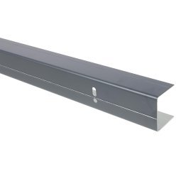 Connecteur U de soubassement Aluminium pour clôture, Gris anthracite, L. 2,00 m x l. 50 mm x ep.40 mm