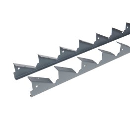 Lot de 2 crémaillères Aluminium droite et gauche pour clôture persienne Tokyo, Gris anthracite, L. 2,00 m x l. 60 mm x ep.25 mm