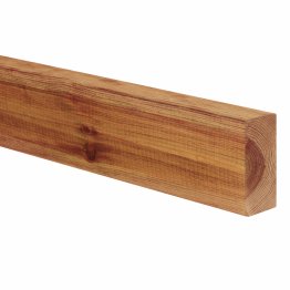 Chevron Bois Raboté Pin, imprégnation colorée marron, ep. 45 mm x l. 120 mm x L. 4 m, Jusqu'en classe d'emploi 4