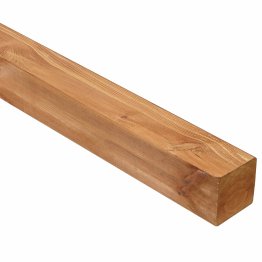 Poteau Bois Raboté Pin, imprégnation colorée marron, ep. 120 mm x l. 120 mm x L. 4 m, Jusqu'en classe d'emploi 4