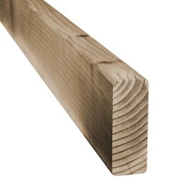 Chevron Bois Raboté Douglas, imprégnation colorée marron, ep. 45 mm x l. 68 mm x L. 4 m, Jusqu'en classe d'emploi 3.2