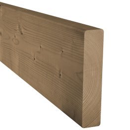 Poutre Bois Massif Abouté Raboté Épicéa, imprégnation colorée marron, ep. 80 mm x l. 220 mm x L. 13 m, Jusqu'en classe d'emploi 3.1