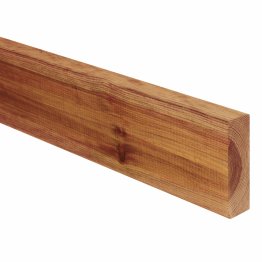 Planche Bois Rabotée Ressuyée Pin, imprégnation colorée marron, ep. 28 mm x l. 68 mm x L. 2.5 m, Jusqu'en classe d'emploi 4