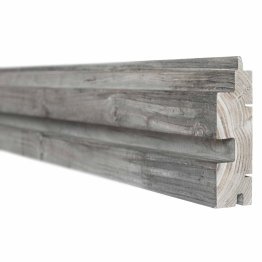 Lame de bardage Bois Vibrato XL droit Douglas, imprégnation colorée pré-grisée, ep. 44 mm x l. 135 mm x L. 4 m, Jusqu'en classe d'emploi 3.2