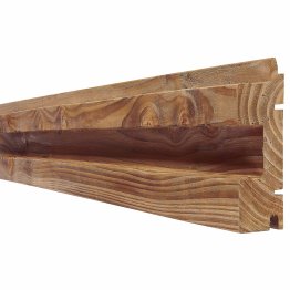 Lame de bardage Bois Mélodik Douglas, imprégnation colorée marron, ep. 45 mm x l. 135 mm x L. 4 m, Jusqu'en classe d'emploi 3.2