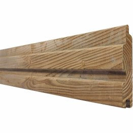 Lame de bardage Bois Tremolo Douglas, imprégnation colorée marron, ep. 22 mm x l. 135 mm x L. 3 m, Jusqu'en classe d'emploi 3.2