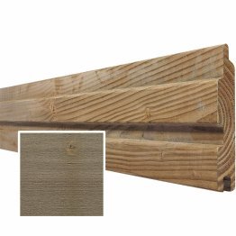 Lame de bardage Bois Tremolo Douglas, Saturé Brun Badiane, ep. 22 mm x l. 135 mm x L. 4 m, Jusqu'en classe d'emploi 3.1