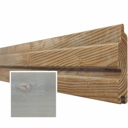 Lame de bardage Bois Tremolo Douglas, Saturé Gris Nacré, ep. 22 mm x l. 135 mm x L. 4 m, Jusqu'en classe d'emploi 3.1