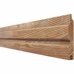 Lame de bardage Bois Tremolo Pin, imprégnation colorée marron, ep. 22 mm x l. 135 mm x L. 4 m, Jusqu'en classe d'emploi 4