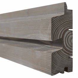 Lame de bardage Bois Vibrato XL Douglas, imprégnation colorée pré-grisée, ep. 44 mm x l. 135 mm x L. 4 m, Jusqu'en classe d'emploi 3.2