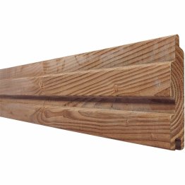 Lame de bardage Bois Tremolo Douglas, imprégnation colorée marron, ep. 22 mm x l. 135 mm x L. 5 m, Jusqu'en classe d'emploi 3.2