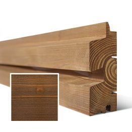 Lame de bardage Bois Vibrato XL Douglas, Saturé Tonka, ep. 44 mm x l. 135 mm x L. 4 m, Jusqu'en classe d'emploi 3.1