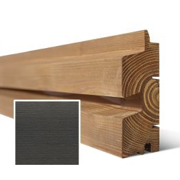 Lame de bardage Bois Vibrato XL Douglas, Saturé Gris Carbone, ep. 44 mm x l. 135 mm x L. 4 m, Jusqu'en classe d'emploi 3.1