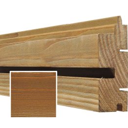 Lame de bardage Bois Vibrato droit Douglas, Saturé Topaze, ep. 44 mm x l. 115 mm x L. 4 m, Jusqu'en classe d'emploi 3.1