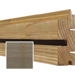 Lame de bardage Bois Vibrato droit Douglas, Saturé Brun Badiane, ep. 44 mm x l. 115 mm x L. 4 m, Jusqu'en classe d'emploi 3.1