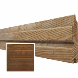 Lame de bardage Bois Tremolo Douglas, Saturé Tonka, ep. 22 mm x l. 135 mm x L. 4 m, Jusqu'en classe d'emploi 3.1