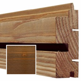 Lame de bardage Bois Vibrato droit, Douglas Saturé Tonka, ep. 45 mm x l. 115 mm x L. 4 m, Jusqu'en classe d'emploi 3.1