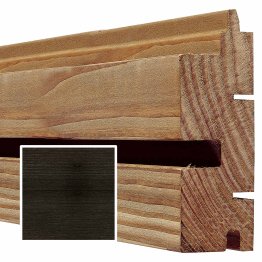 Lame de bardage Bois Vibrato droit, Douglas Saturé Noir Réglisse, ep. 45 mm x l. 115 mm x L. 4 m, Jusqu'en classe d'emploi 3.1