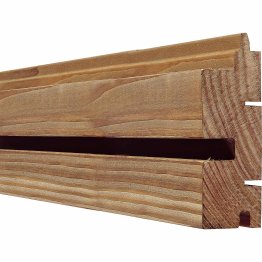 Lame de bardage Bois Vibrato droit, Douglas imprégnation colorée marron, ep. 45 mm x l. 115 mm x L. 4 m, Jusqu'en classe d'emploi 3.2