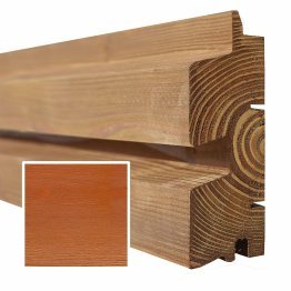 Lame de bardage Bois Vibrato XL, Douglas Saturé Orange Cannelle, ep. 45 mm x l. 135 mm x L. 4 m, Jusqu'en classe d'emploi 3.1